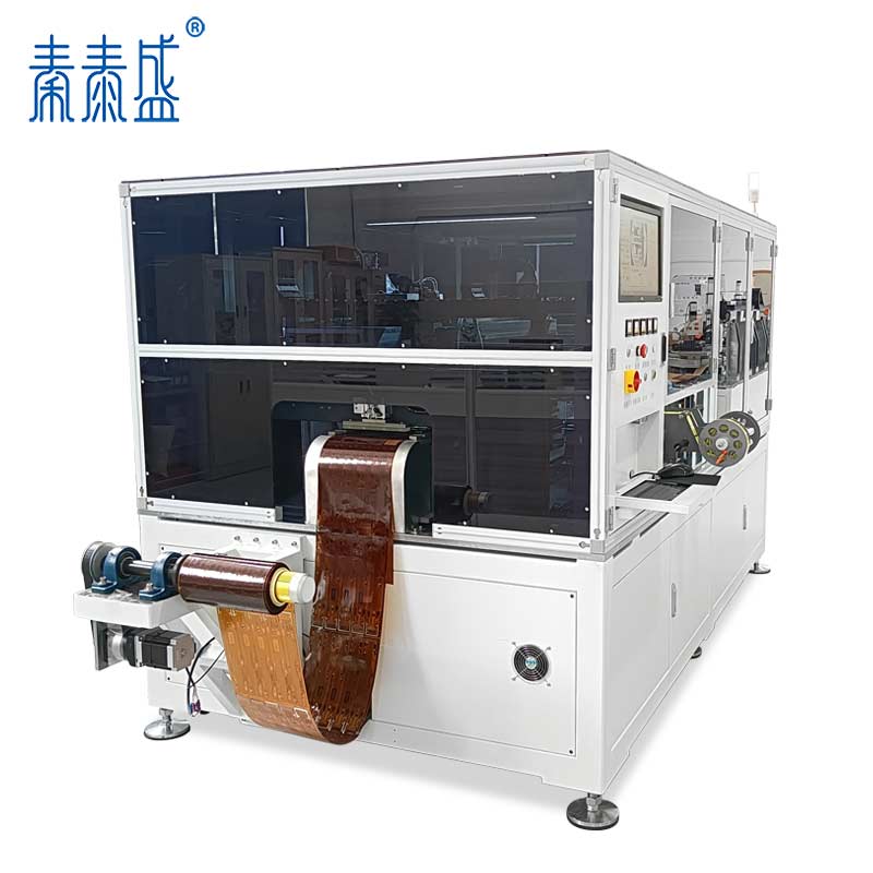 新能源汽車動(dòng)力電池FPC軟板卷對卷補(bǔ)強(qiáng)片輔料全自動(dòng)貼合機(jī)ATM-R250-1
